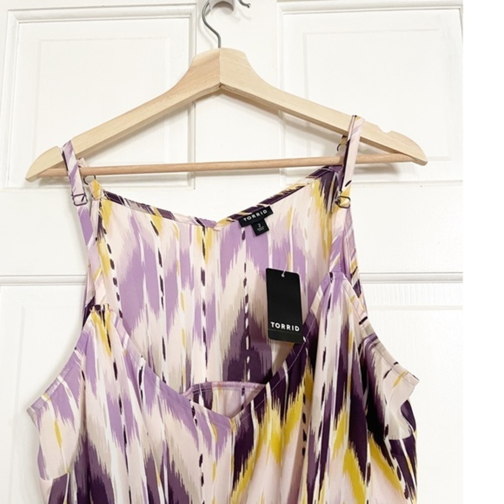 Torrid Peplum Georgette Tie-Front Cami NWT Sz 2X - Picture 4 of 9